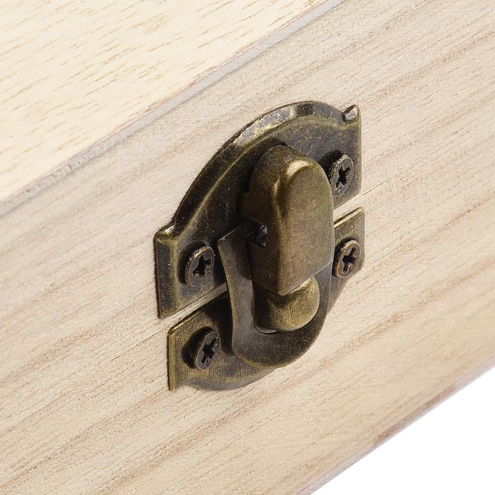 Ретро деревянная коробка для хранения из простого дерева с крышкой, прямоугольная деревянная коробка, навесные коробки, подарочная упаковка, шкатулка для ювелирных изделий, домашняя коробка для хранения