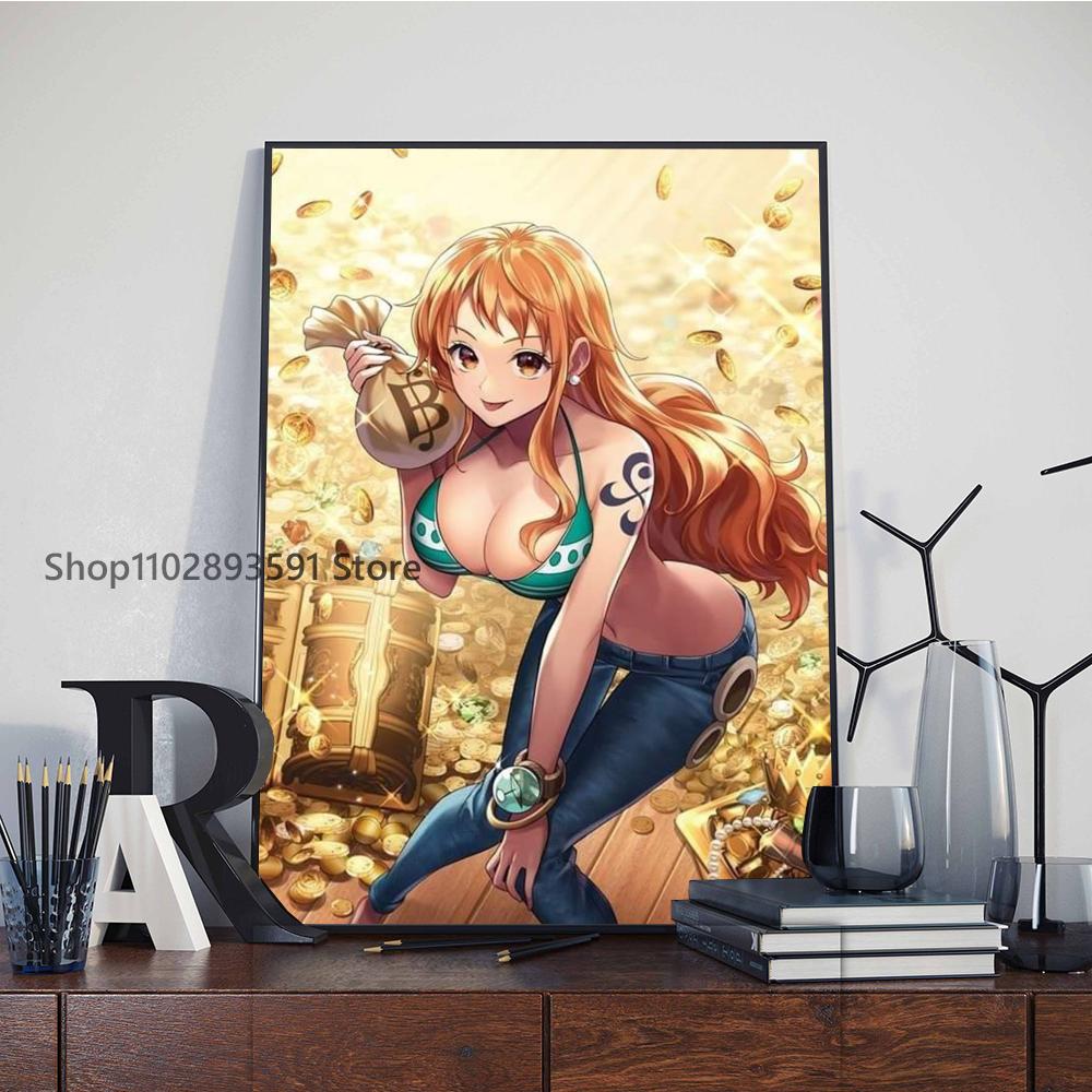 1pc One Piece Nami Poster Paper Print Home Bedroom Entrance Bar Cafe Art Painting Decoration