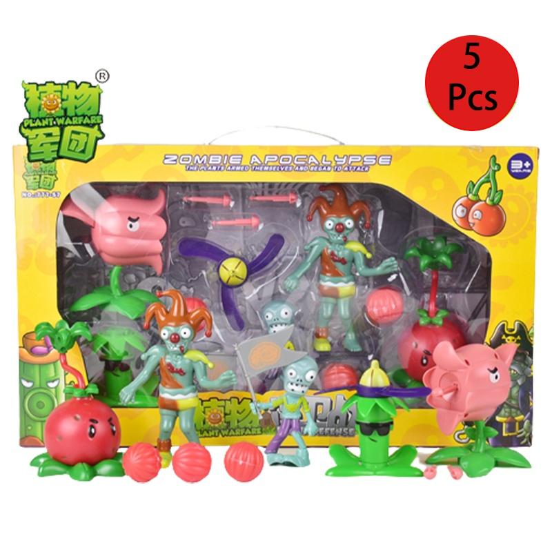 Plants Vs Zombie Peashooter Action Figure Dolls Set High Quality Kids Present
