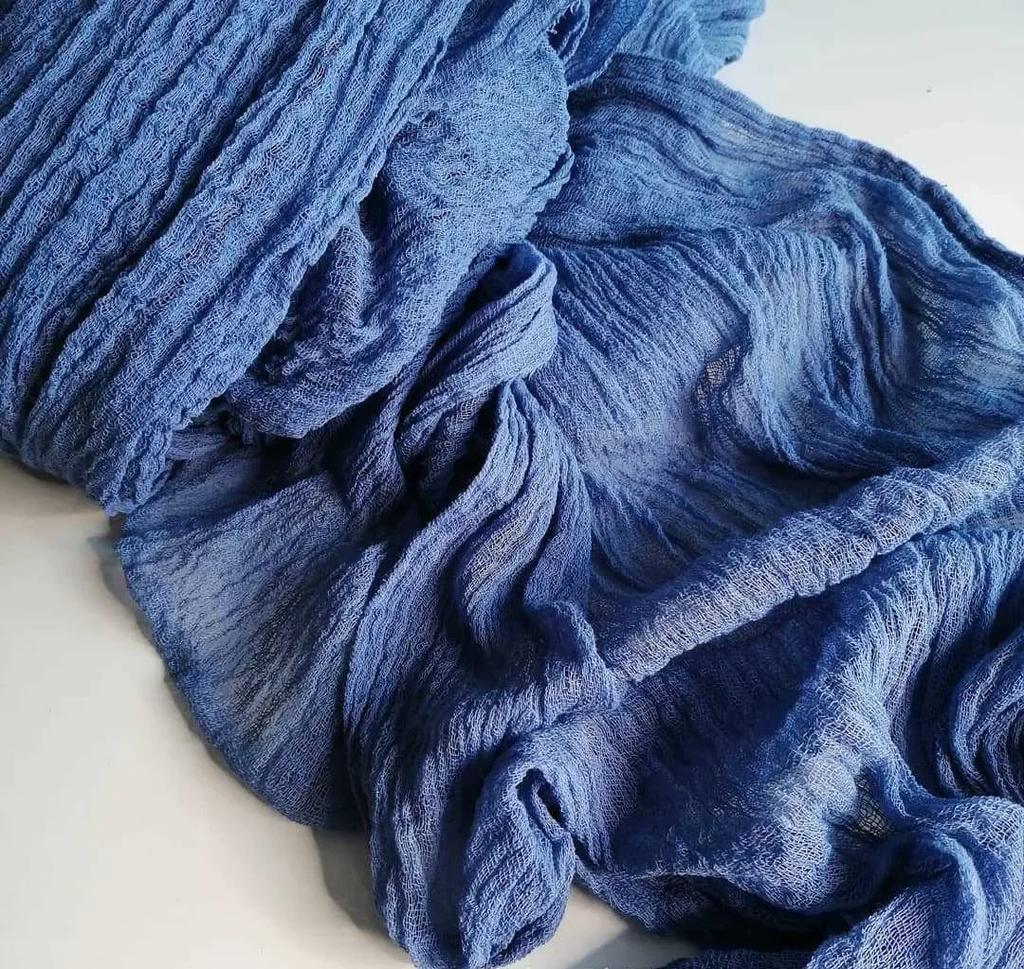 Дорожка для стола из нежно-голубой марли, 4 шт. в упаковке, винтажная деревенская марлевая дорожка для стола, украшение в стиле бохо на День Святого Патрика, Пасхальная свадьба