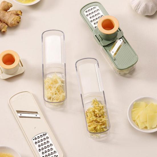 Мини-овощерезка с защитой для рук, лезвия из нержавеющей стали, 3-в-1: нарезка, шинковка, измельчение, маленькая овощерезка-кубиками