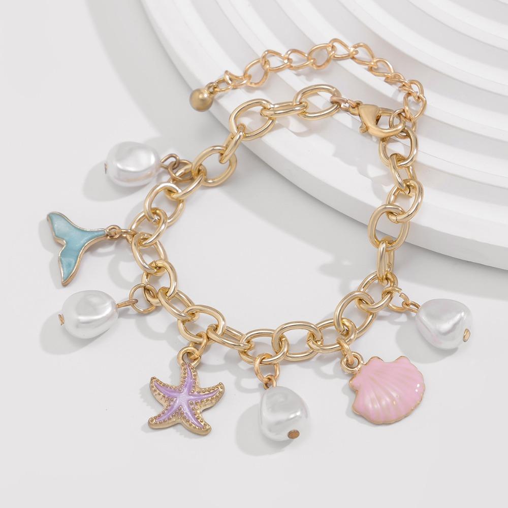 Сладкий океанский бриз ожерелье морская звезда ракушка жемчуг