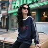 Унисекс свитшот JEANSWEST в американском ретро стиле с полосками и буквой