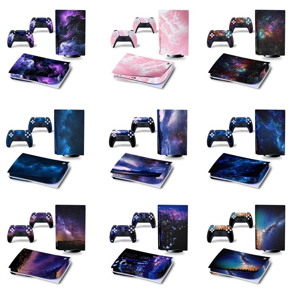 Углеродное волокно для PS5 Skin Защитный чехол Игровая консоль Декор Наклейка Защитная пленка