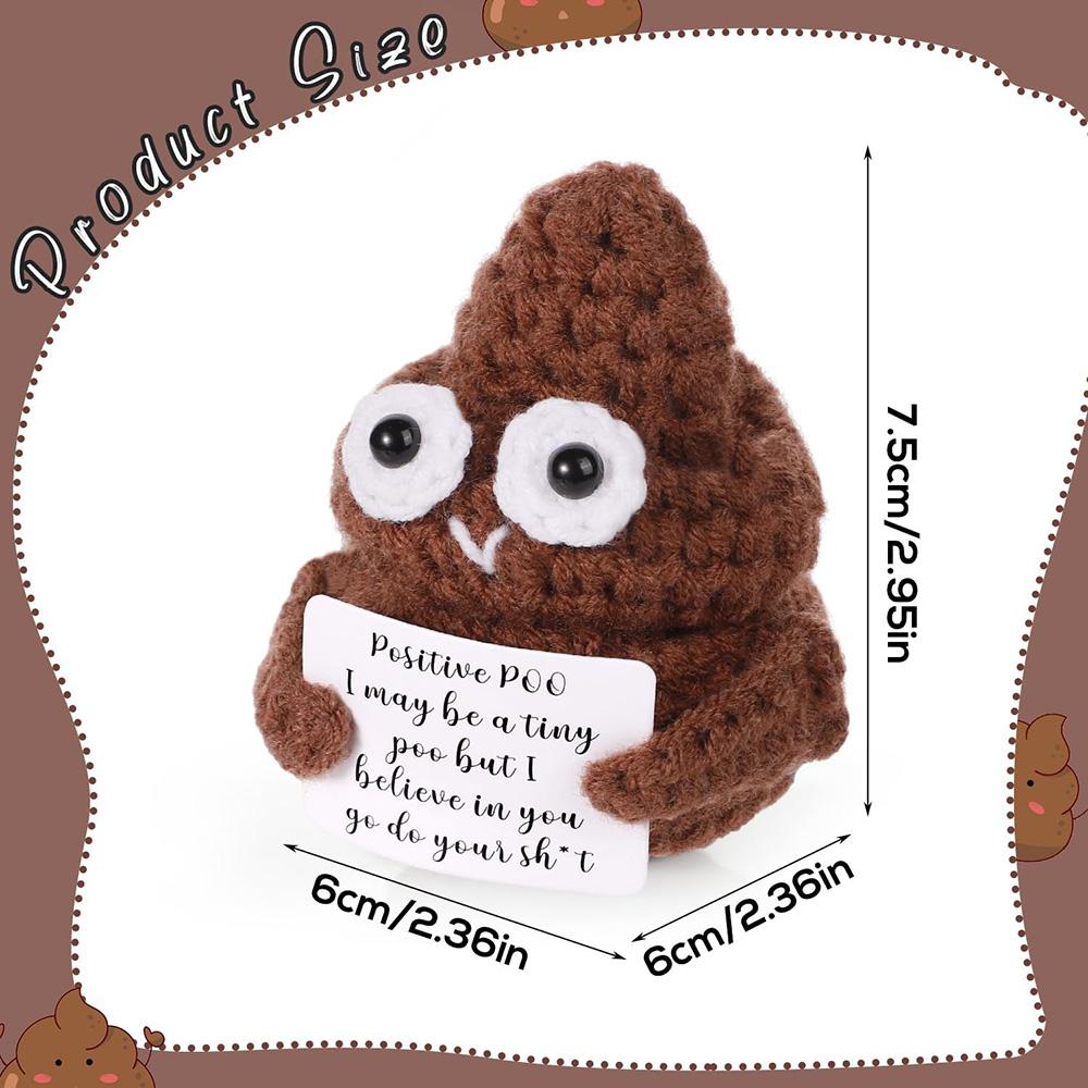 Mini Positive Potato Funny Avocado Duck Cute Knitted Crochet Doll with Card for Women Men Mom Dad Friend Birthday Cheer Up Gifts