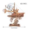 Fantasy Airship DIY 3D Wooden Puzzle Assembly Ship Building Block Kits  Friends Birthday Gifts