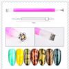 YIKOOLIN 1/2/5Pcs/Set Pieces Nail Magnet Stick Cat Eye Magnet Tool Double-Headed Flower Design Nail Art Magnet Pen for Salon