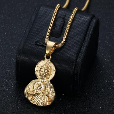 Европейские и американские новые украшения 18K позолоченные St. Кулон-бюст Джуда