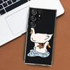 Cartoon Duck Goose Game Phone Case For Samsung Galaxy S24 S23 S22 Ultra S21 S20 Fe S10 Plus S10E S9 S8 + Shell Coque