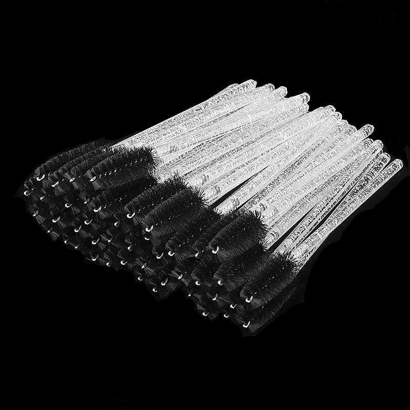Professional Makeup Beauty Tool Disposable Crystal Eyelashes Brush Comb 50Pcs Eye Lashes Extension Mascara Wands Makeup