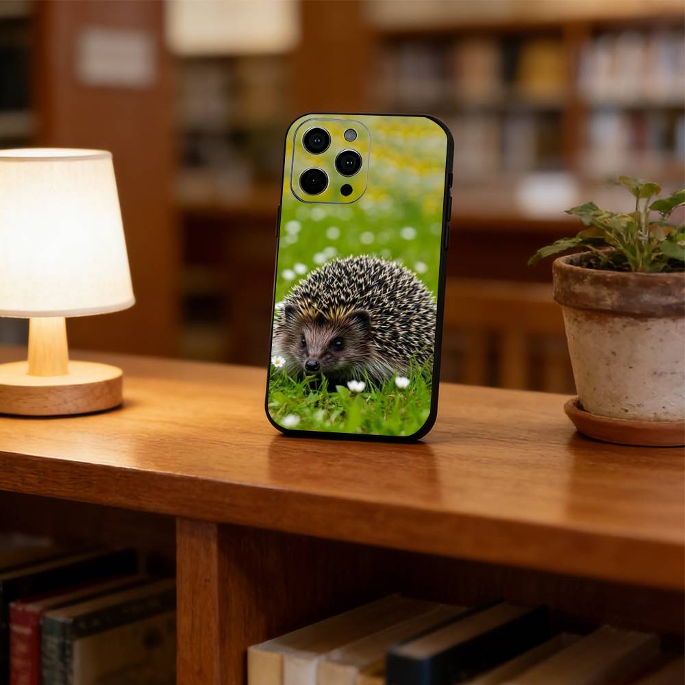 Милый ёжик Чехол для телефона Силиконовый Мягкий Для IPhone 17 16 15 14 13 12 11 X XR Plus Pro Max Plus