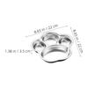 Divided Food Dish Stainless Steel Food Separation Silver 1 Pcs