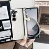 Ремешок на запястье Чехол для телефона из ПУ кожи с узором аллигатора для Samsung Galaxy Z Fold 6 5 4 3 5G Защитный противоударный чехол
