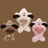 Dog Ears Cute Hooded Scarf Creative Plush Integrated Hat Hat Scarf Set  Winter