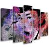Five Piece Picture Canvas Print Audrey Hepburn