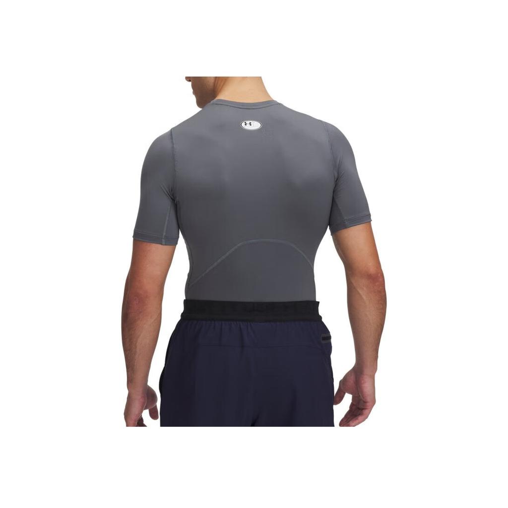 Under Armour HeatGear Launch Elite Охлаждающая серия Логотип Удобная футболка с коротким рукавом и круглым вырезом для фитнеса Мужские топы 1361518-012