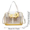 PU Leather Goth Transparent Pocket PVC Y2K Anime Display Bag Shoulder Ita Bag  Daily