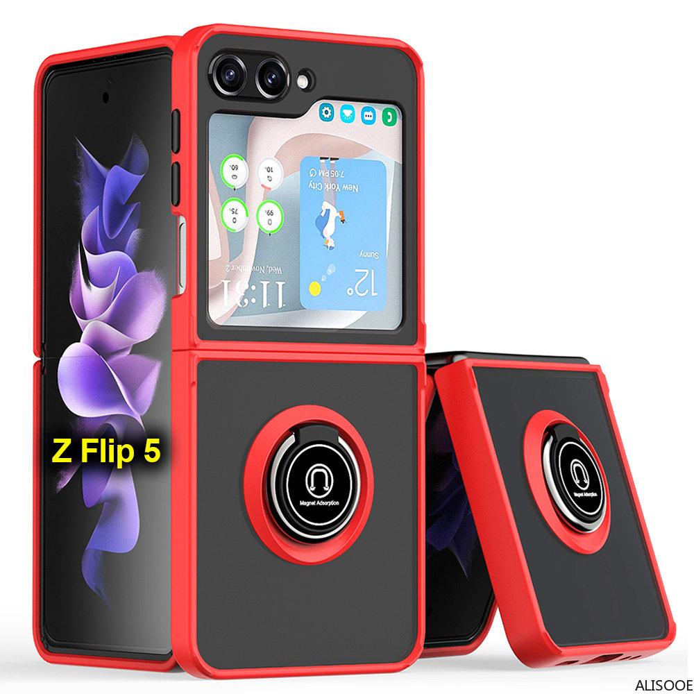Чехол-держатель с подставкой для брони для Samsung Galaxy Z Flip 5 Z Flip 4 Z Flip 3 5G Чехол Полная защита ПК Пластиковая задняя крышка для Galaxy Z Flip5 Капа