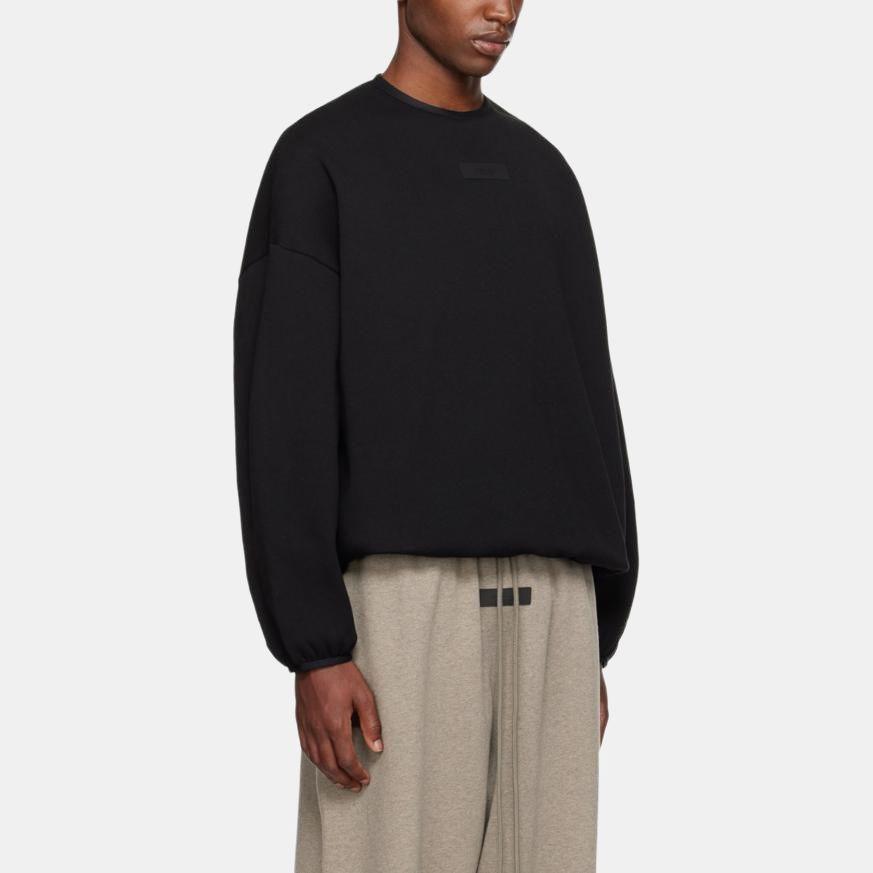 Fear of God Essentials Черные Мужские Топы с Круглым Вырезом 192SU244680F