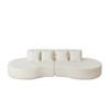 310CM Modular Foam Sofa, 2-Piece Sofa without Frame, 100% High-Density Memory Foam, Removable Washable Teddy Fleece Cover, Modern Minimalist Couch