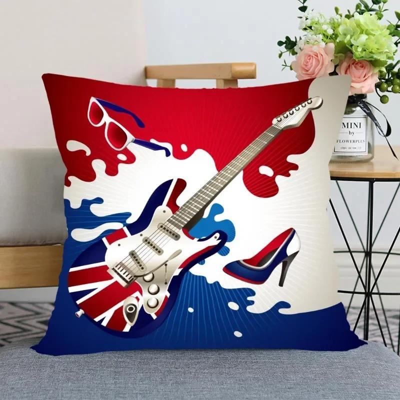 Music Theme Series Pillowcases, Living Room Sofa Chair Cushion Covers, Bedroom Home Decoration Gifts