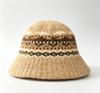 Bucket hat autumn and winter versatile knitted wool hat literary hat warm autumn and winter wool hat