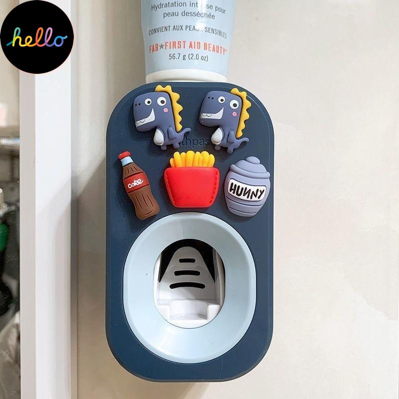 Автоматический дозатор зубной пасты с героями мультфильмов, милые соковыжималки, набор аксессуаров для ванной комнаты, держатель для зубных щеток, товары для ванной комнаты