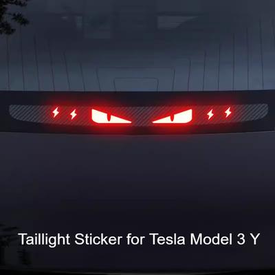 1 шт. Хэллоуинские наклейки на автомобиль Для Tesla Model 3 Y Персональные Высокорасположенный стоп-сигнал Акриловая проекционная панель Верхний задний фонарь Эмблема