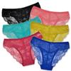 Panties for Woman Underwear Sexy Lace Breathable Transparent Briefs Underpants 6 Pcs/set