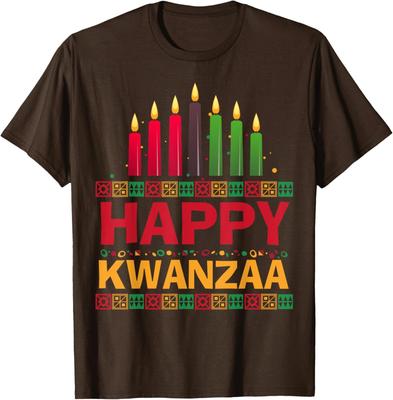 Candles African American Holiday Happy Kwanzaa Unisex T-Shirt