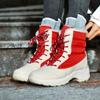 2025 New Size 35-42 Winter WOMEN'S High Top Plus Velvet Snow Boots Outdoor Plush Warm Casual Cotton Shoes Non-slip Hiking Boots