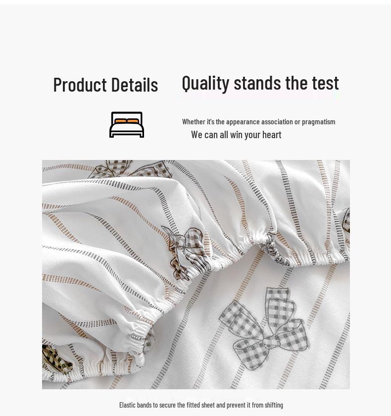 Постельная простыня на резинке из 100% хлопка класса А для мамы и малыша в свежем стиле - Наматрасник из стиранного хлопка Набор из трех предметов