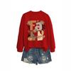 Versatile Women's Fall Pine Cone Pumpkin Round Neck Hoodie