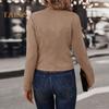 Весна Осень Женское Пальто Двубортный Стоячий Воротник Пуговицы Slim Fit Длинные Рукава Ретро Стиль Кардиган Повседневная Одежда Куртка Для Отдыха На Природе