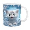 Adorable 3D Cat Pattern Ceramic Mug Cute Kitten Coffee Mug Smooth Tea Milk Cup Funny Christmas Birthday Gift For Cat Lovers