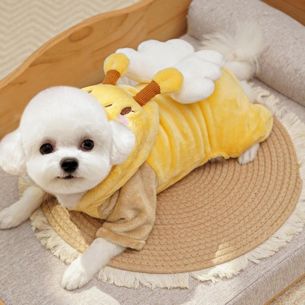 Windproof Dog Fleece Hoodies Warm Dog Four-Legged Clothes Winter Pet Clothes  for Pet Dogs Cats