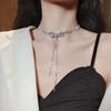 Necklace Jewelry Trend Bow Collarbone Chain Light Luxury Choker Drill Fringed Neck Neck Chain