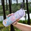 Стакан-поильник с радужной соломинкой Динозавр Милая бутылка для воды Кемпинг на открытом воздухе Пикник Портативный Большая вместимость 800 мл Моющийся Многоразовый Легкий
