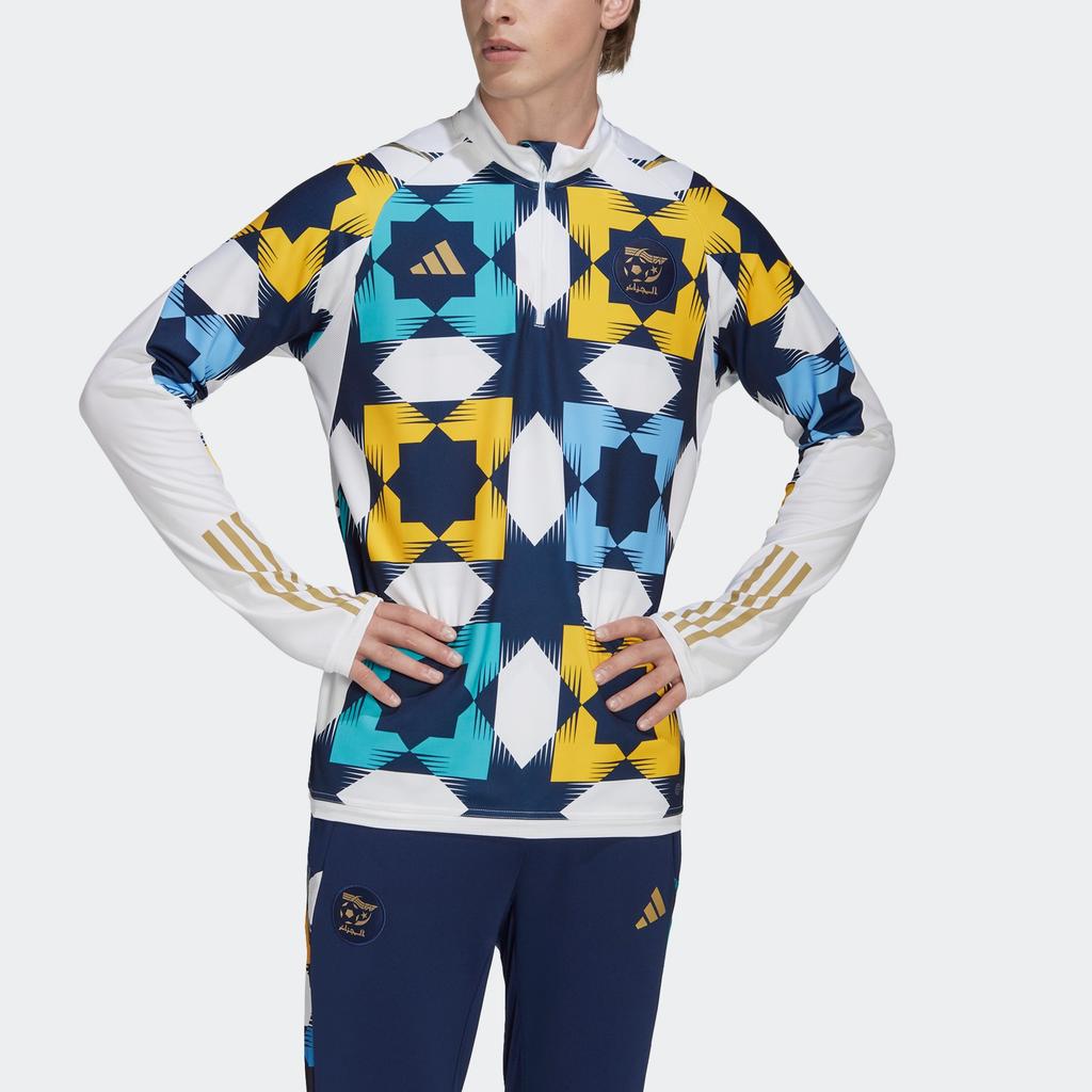Adidas Футбольная тренировочная майка сборной Алжира с длинными рукавами, мужские топы, разноцветные HF1461