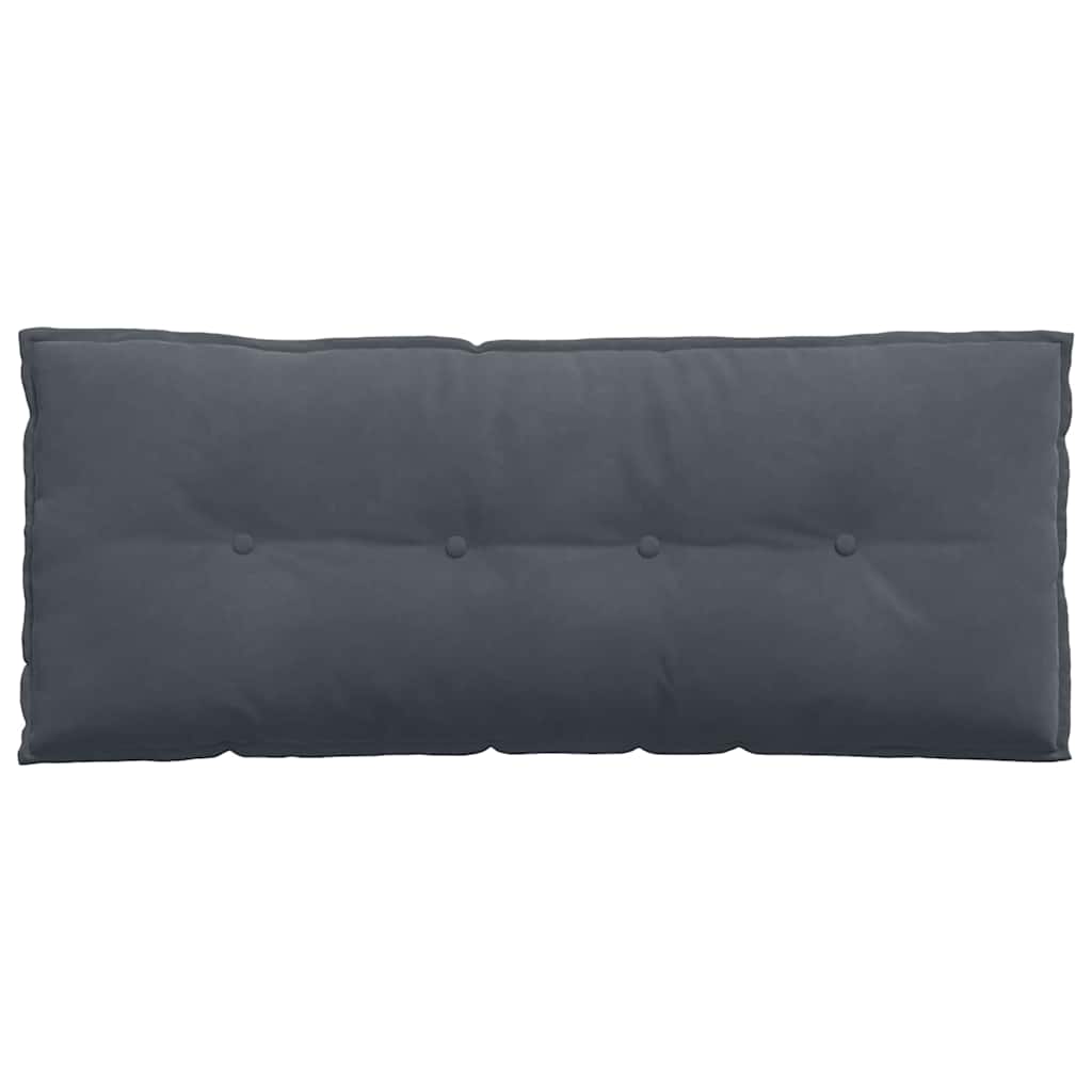 Back Cushion Dark Grey 120 x 50 cm Cord Fabric