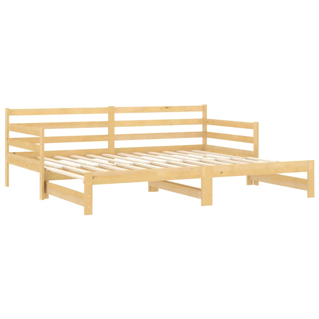 Daybed Pull out Solid Pine Wood 2x(90x200) cm
