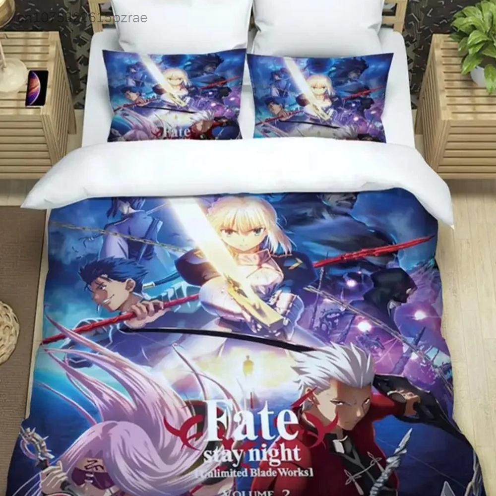 Fate EXTRA Пододеяльник Наволочка Тосака Рин Комплект постельного белья Взрослые Дети Украшение спальни Подарок Односпальный Двуспальный Большой Размер