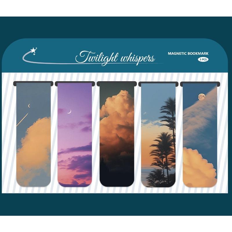 2/4/5 шт./набор Китайская ретро закладка Бамбук Лотос Журавль Пейзаж Закладка для подарка учителю Винтажная эстетическая магнитная закладка