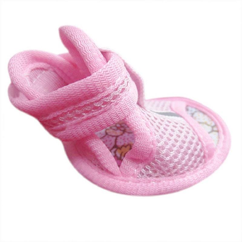 4pcs/lot Cute Soft Anti-Slip Summer Pet Shoes Small Dog Sandals Mesh Puppy Breathable Sandals