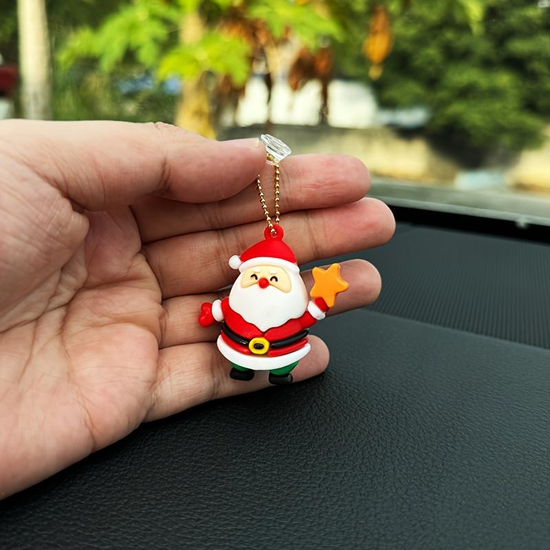 Adorable Santa Claus Car Ornament Set PVC Christmas Decorations for Vehicle Interior Perfect Holiday Gift Christmas Car Decorations