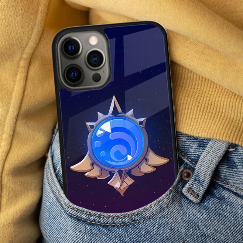 Genshin Impact Elements Soft Phone Case for iPhone 17 Air 16e Pro max 15 Pro 13 14 Plus 11 12 MagSafe Magnetic Coque