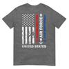 United States Air Force American Vintage Usa Flag Patriotic Tshirt