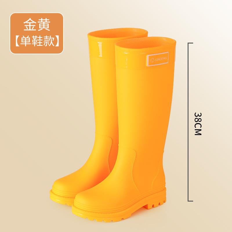 Модные женские высокие резиновые сапоги, водонепроницаемые, нескользящие, для рыбалки, женские садовые рабочие сапоги, ПВХ галоши, женские дождевые сапоги