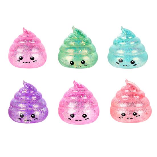 Cartoon Fidget Pinch Toy Stress Relief Poop Toy Kids Adults Soft