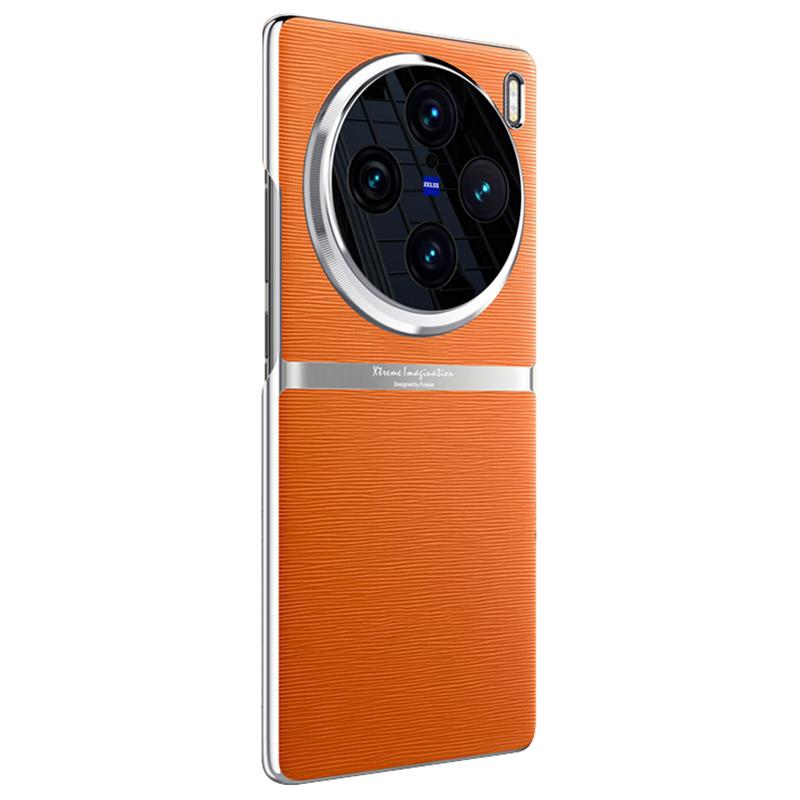 Чехол для vivo X100 Pro 5G, противоударный, акрил+ПК+ПУ кожаная оболочка для телефона